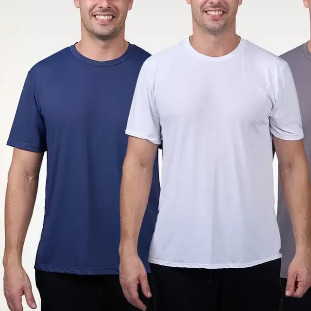 Kit 3 Camisetas Dry Fit 100% Poliamida Corrida Academia
