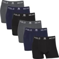 Kit 6 Cuecas Boxer Polo Wear Microfibra Sem Costura