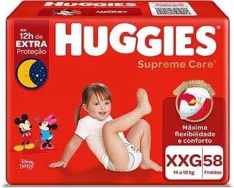 Fralda Descartável Huggies Máxima Proteção, Tamanho Xxg, 58 Unidades