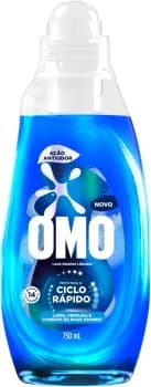 Lava-Roupas Líquido Omo Ciclo Rápido Frasco 750Ml
