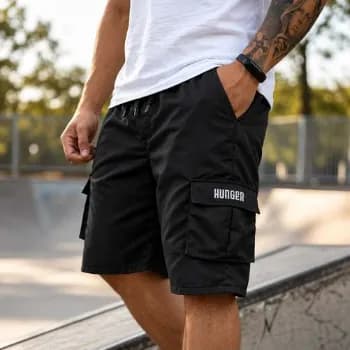 Bermudas Cargo Corta Vento Verão Masculina 5 Bolsos Skate