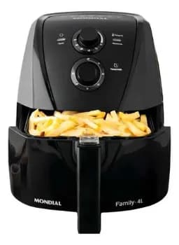 Air Fryer Mondial Elétrica 1500w 4 Litros Sem Óleo Preto