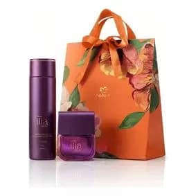 Kit Natura Ilía: Deo Parfum Secreto 25ml + Hidratante Corporal 150ml + Sacola P Com Laço