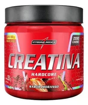 Creatina Integralmédica Monohidratada Hardcore Em Pó Sabor Morango X 350g