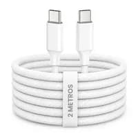 Cabo USB-C 2M Nylon Trançado 60W Premium