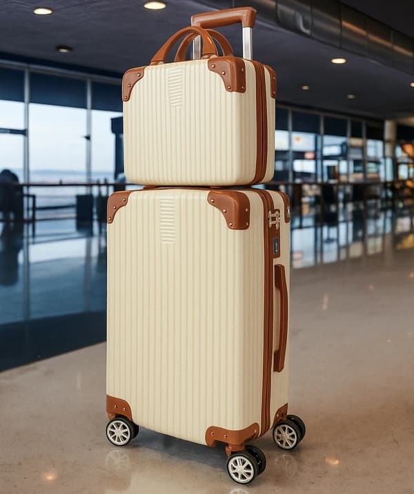 Mala de Bordo 10kg com Frasqueira Bagagem de Mão Expansivel Aprovada ANAC com 4 Rodas duplas 360° Cadeado AntiFurto TSA Mala de Viagem Alça Lateral com Divisória, Leve Resistente B
