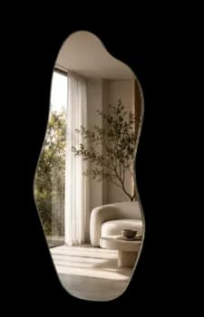 Espelho Mirano Orgânico Madrid 100x40cm Lapidado Design Luxo