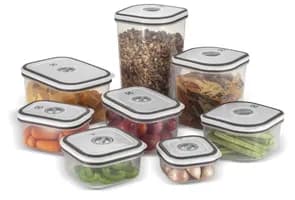 Electrolux Kit 8 Potes Herméticos Plástico Multiuso Vedação Silicone | BPA Free, Porta Mantimentos