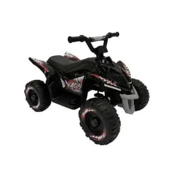 Mini Quadriciclo Elétrico Infantil Bateria 6v Marcha Frente Ré Som e Led Adventure Maxi Toys - Preto