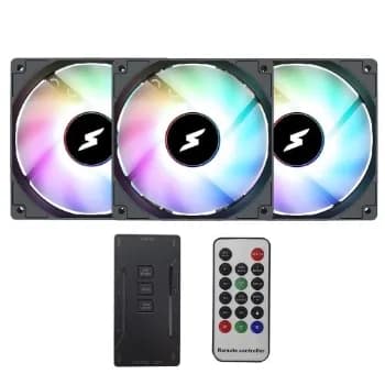 Kit Fan Com 3 Unidades SuperFrame Celler, ARGB, 120mm, Com Controladora, Black