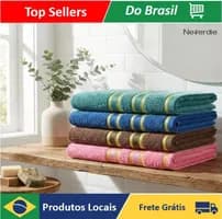 Toalha Banho Grande 0,70X1,40m Bordada [Grupo de3]