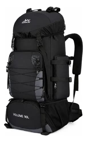 Mochila Cargueira Tática Grande Impermeável Reforçada 90l Preto