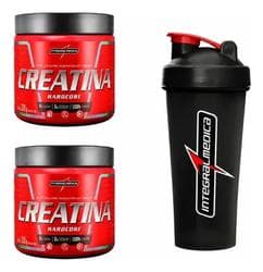 Kit 2 Creatina Integralmedica 300g + Coqueteleira 600ml