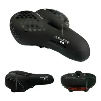 Banco Bike Selim Bicicleta Comfort Gel Luz Led Elastômeros