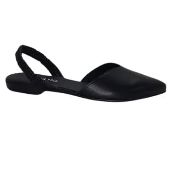 Sapatilha Beira Rio Feminina Bico Fino Elastico Mule Conforto Rasteirinha Original