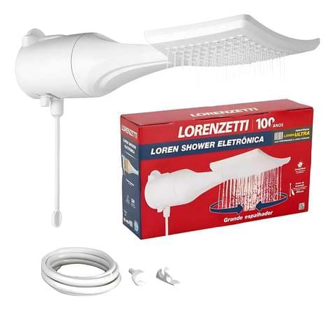 Chuveiro Ducha Lorenzetti Loren Shower Eletrônico Branco 6800w 220V