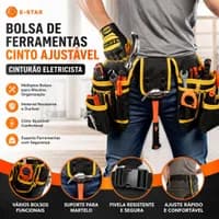 Bolsa De Ferramentas Cinto Ajustável Eletricista, 26 bolso
