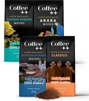 Kit 4 Pacotes Café Especial Torrado e Moído Coffee Mais (4x250g)