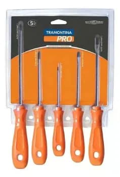 Jogo De Chave De Fenda/phillips 5 Pçs Tramontina Pro