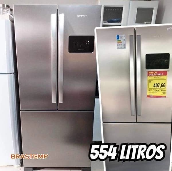Geladeira French Door 3 Portas Inox Design e Tecnologia Premium Brastemp - BRO85MK 110V