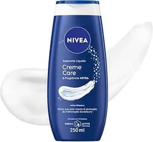 NIVEA Sabonete Líquido Creme Care 250ml, Limpeza Suave, Banho, Hidrata e Protege, Uso Diário, Todas as Peles