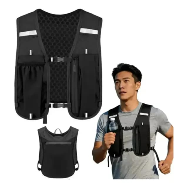 Colete Mochila De Hidratação Corrida Ciclismo Porta Celular