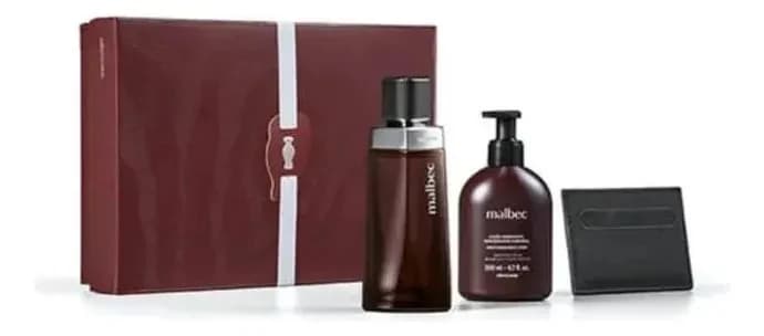 Kit Presente Malbec Tradicional, Carteira , Hidratante (3 Itens) O Boticário