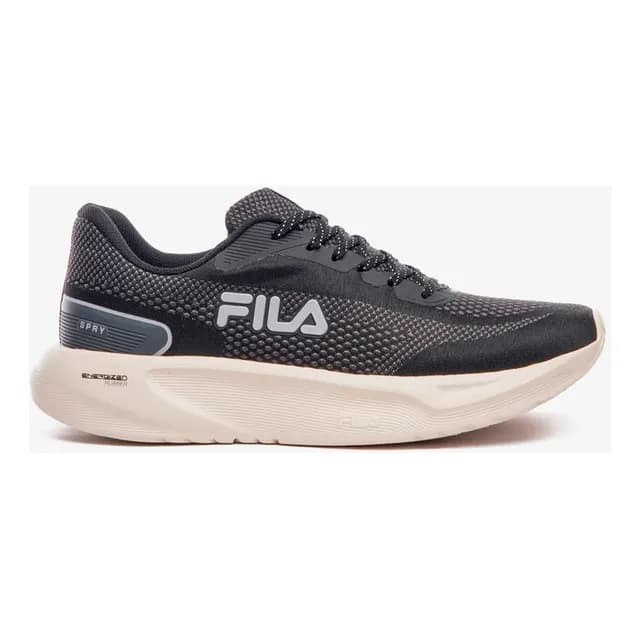 Tênis Fila Masculino Spry Esportivo Treino Corrida Academia Preto/grafite/cinza Mesh 40