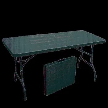 Mesa Dobrável Portátil Vira Maleta 180cm Reforçada até 150kg Camping Churrasco Jardim Sítio Compacta e Resistente MAAT BRAND (Preto)