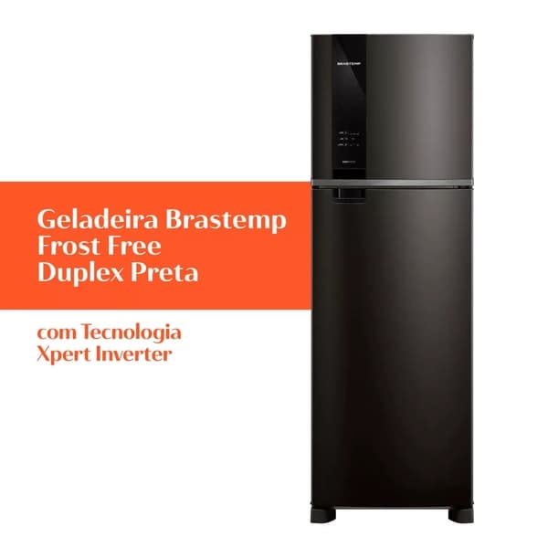 Geladeira Preta Brastemp Frost Free Duplex 415 Litros - BRM52ME