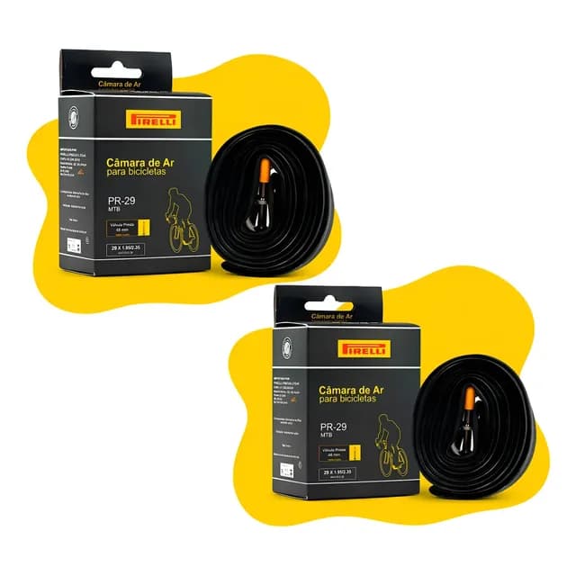 Par Câmara Ar Pirelli Bike Mtb Aro 29 Presta Bico Fino 48mm