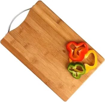 Mimo Style, Tábua de Madeira Gourmet com Alça Ecokitchen, Bambu, 34,5cm - Marrom
