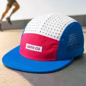 Boné Anth Co Aba Curta Cut Corrida Academia Treino Ultraleve Azul /branco/rosa Un Liso