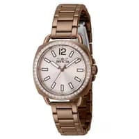 Relógio Feminino Invicta Quartzo Aço 32mm Marrom