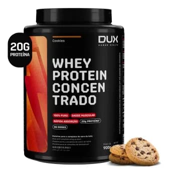 Proteína Dux Nutrition Whey Protein concentrado em pó sabor Biscoitos x 900g