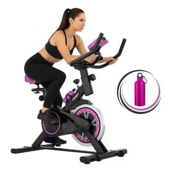 Bicicleta Ergométrica Bike Spinning Garrafa 6kg Sensação Inércia Com Medidor Cardíaco