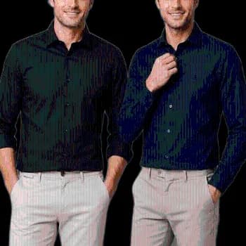 Kit 2 Camisas Slim Fit Polo Wear Preto / Marinho P