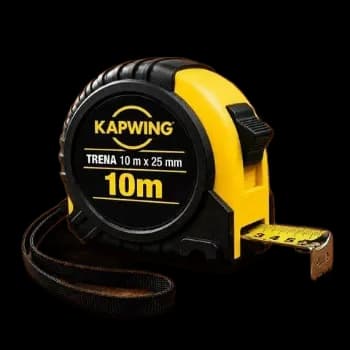Trena Profissional 10 Metros 25mm Emborrachada Reforçada Fita De Aço Com Trava Manual Medição