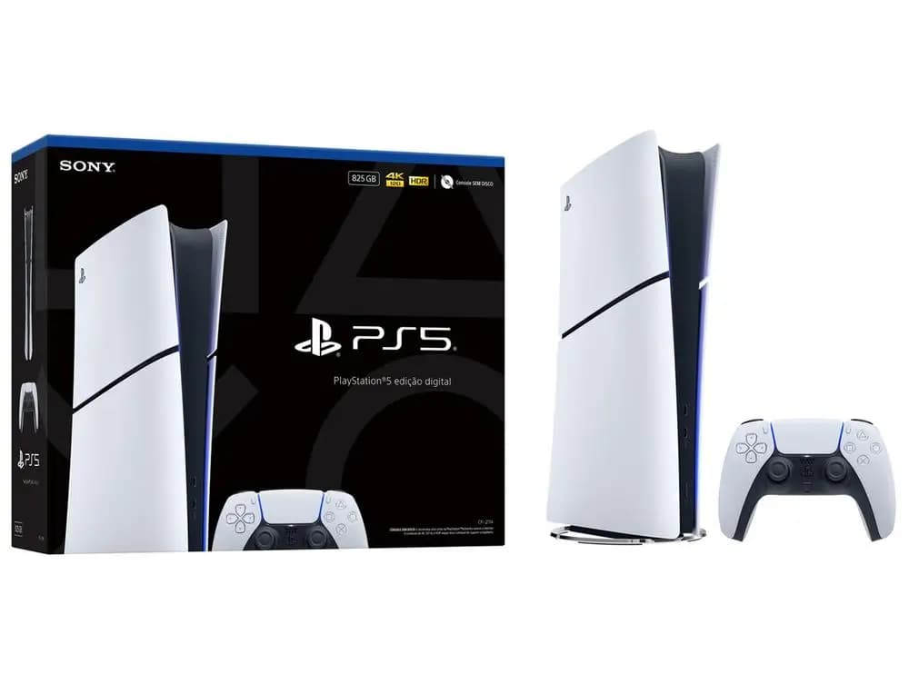 PlayStation 5 Edição Digital 825GB + 1 Controle Branco Sony