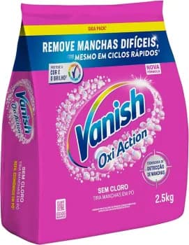 TIRA MANCHAS EM PÓ VANISH OXI ACTION PINK REFIL 2,5KG