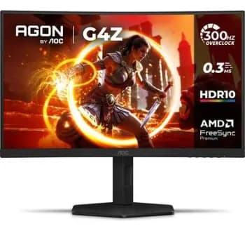 Monitor Gamer Curvo Aoc Agon G4z 27" 300hz 0,3ms Hdr10 Base Ajustável C27g4z/p Preto