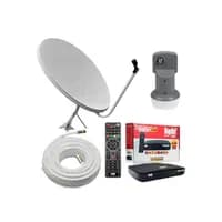 Kit Antena Lnbf Receptor Digital HD Sat BS9900 Bedin