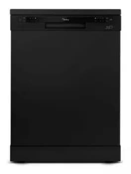 Lava Louca Midea 14 Servicos Preta Dwa14p2 220v Black Maquina De Lavar Louca Pre Lavagem Meia Carga Eco Higienizacao 70c Painel Digital Timer Panela Copo Suporte Talheres Piso Embutir Cozinha 39kg