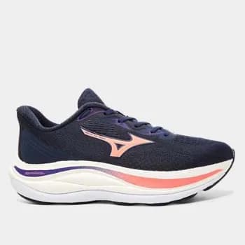 Tênis Mizuno Wave Skyway Feminino - Azul+Rosa