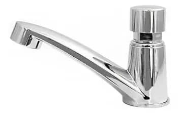 Torneira Lavatorio Banheiro Automatica Pressmatic Compact Acabamento Cromado Cor Prateado Temporizada Econômica Bancada Pia Mesa Cuba Economia De Água Local Público