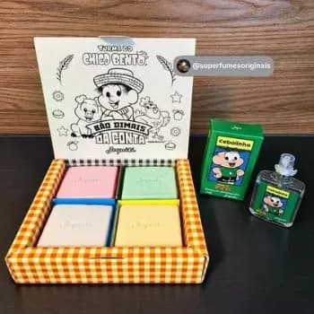 Kit Perfume Cebolinha + Estojo De Sabonetes Chico Bento