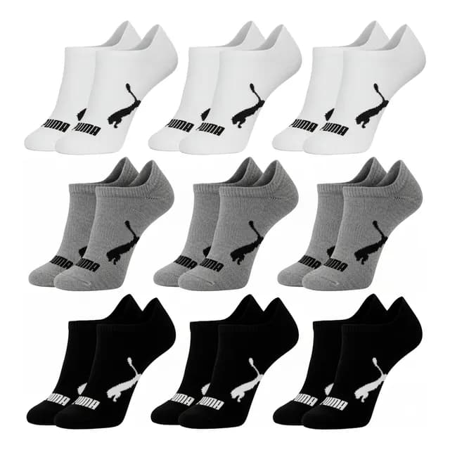 Kit 9 Pares Meias Puma Sapatilha Cano Baixo Original Algodão