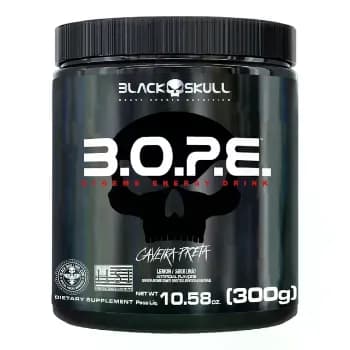 Black Skull Pré Treino B.O.P.E. Sabor Limão em pó 300g