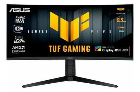 Monitor De Jogador Asus Tuf Vg34wqml5a 34 Wqhd 250 Hz 0,5 M Preto Curvo
