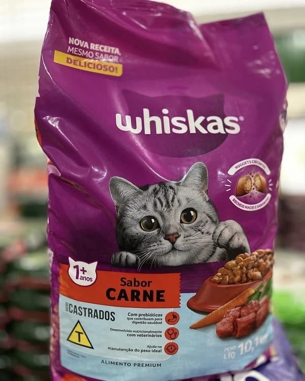 Whiskas Ração Whiskas Carne Para Gatos Adultos 10 1 Kg